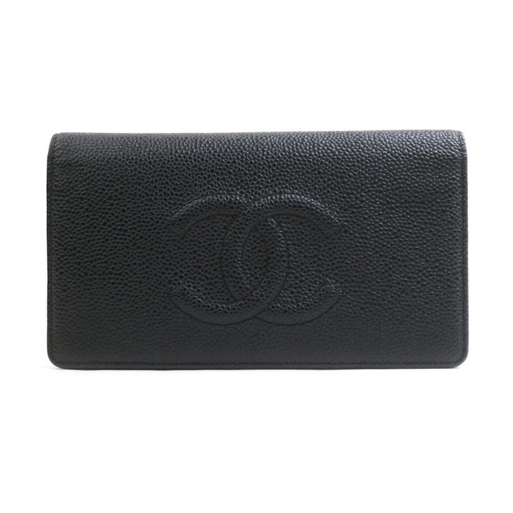 CHANEL Authentic Black Caviar Leather Wallet - Picture 1 of 5